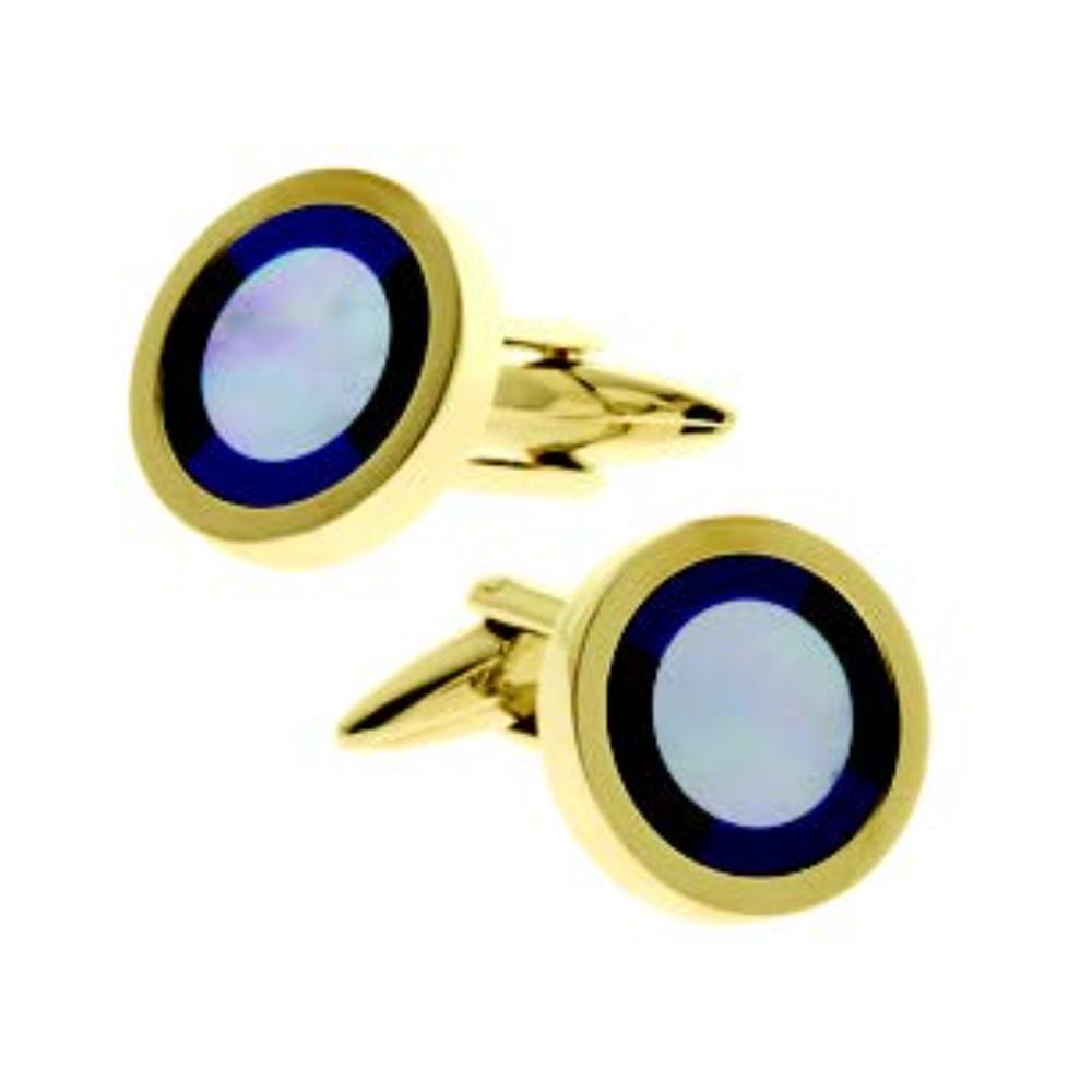 أزرار أكمام أوبتيما باللونين الذهبي والأزرق – OPTCF-0013