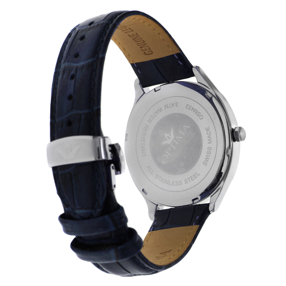 Optima Men's Swiss Quartz Watch with Blue Dial - OPT-0058