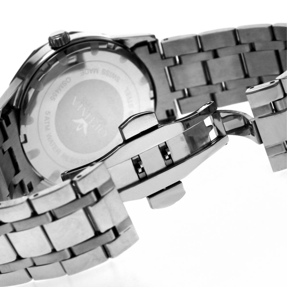 ساعة أوبتيما الرجالية بحركة كوارتز ومينا أخضر – OPT-0098