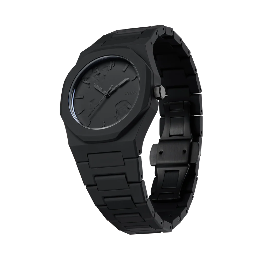 D1 Milano Men's Crash Polycarbonate Quartz Watch with Black Dial - ML-0407