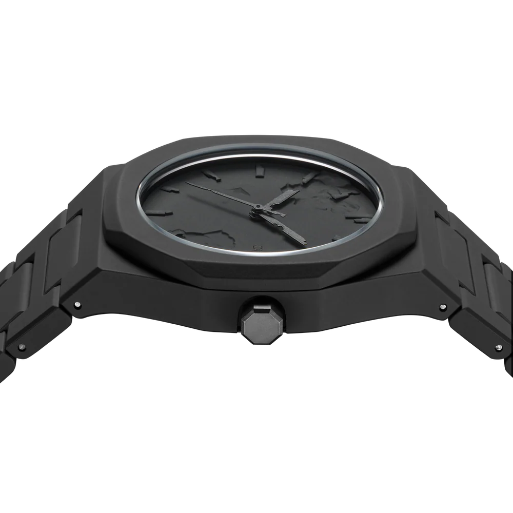 D1 Milano Men's Crash Polycarbonate Quartz Watch with Black Dial - ML-0407