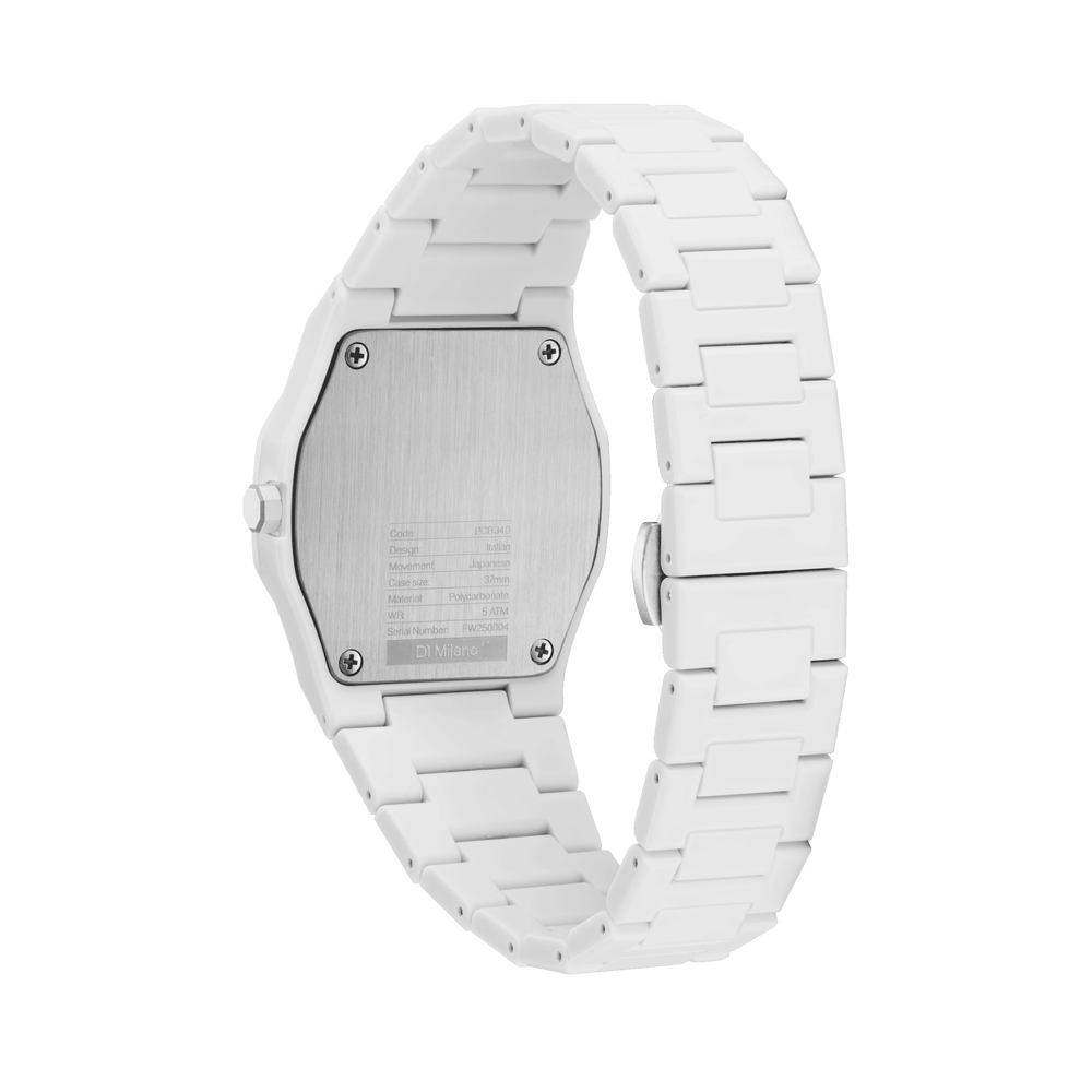 D1 Milano Men's Polycarbonate Quartz Watch with Grey Dial - ML-0408