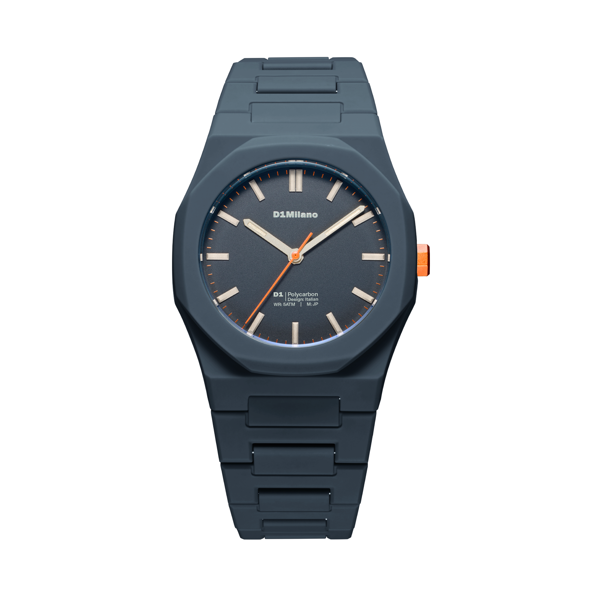 ساعة دي وان ميلانو الرجالية بحركة كوارتز ومينا أزرق مطفي ML-0411