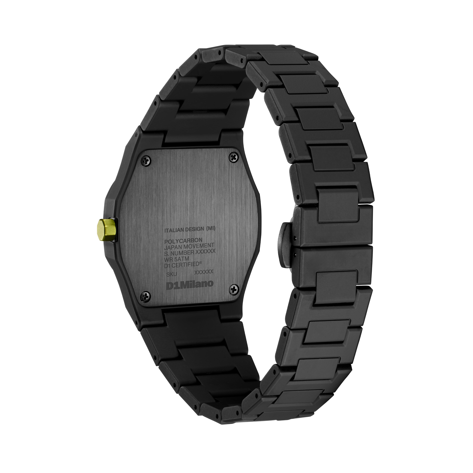 ساعة دي وان ميلانو الرجالية بحركة كوارتز ومينا ليموني مطفي ML-0413