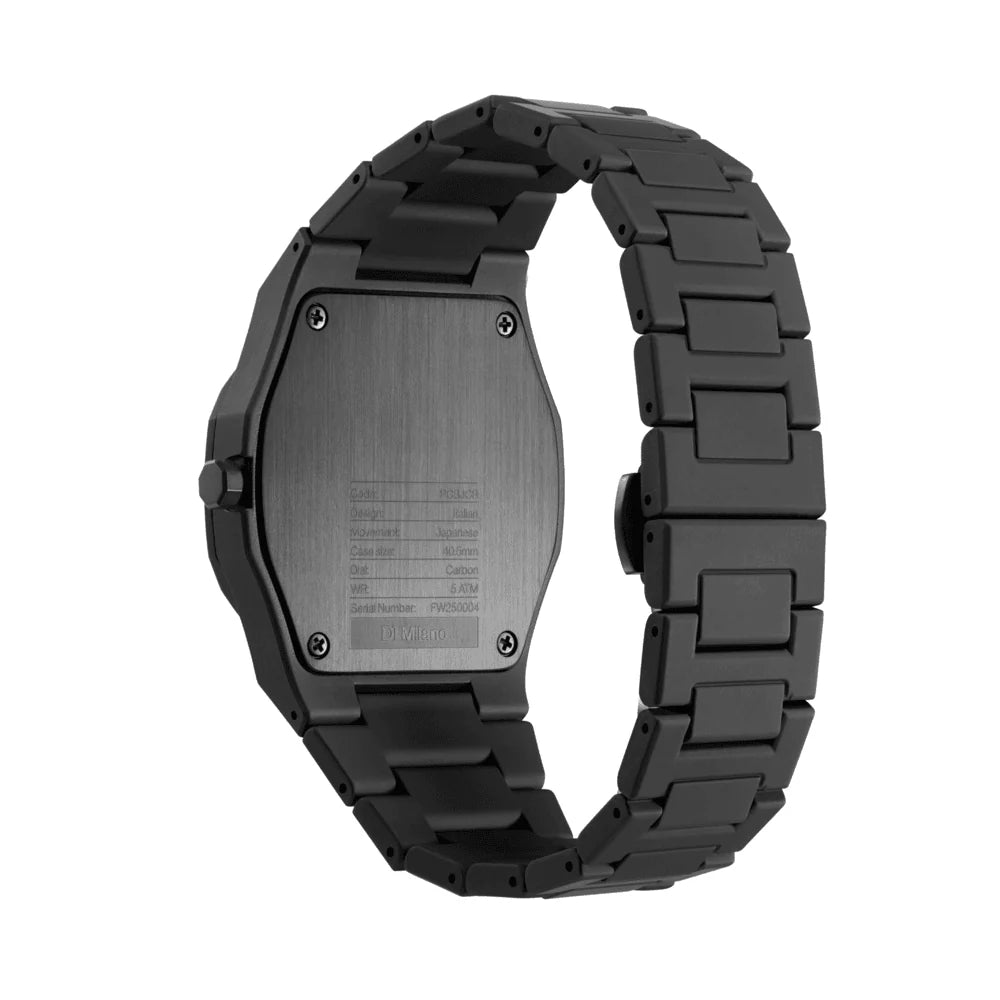 D1 Milano Men's Polycarbonate Watch with Quartz Movement and Black Dial - ML-0391