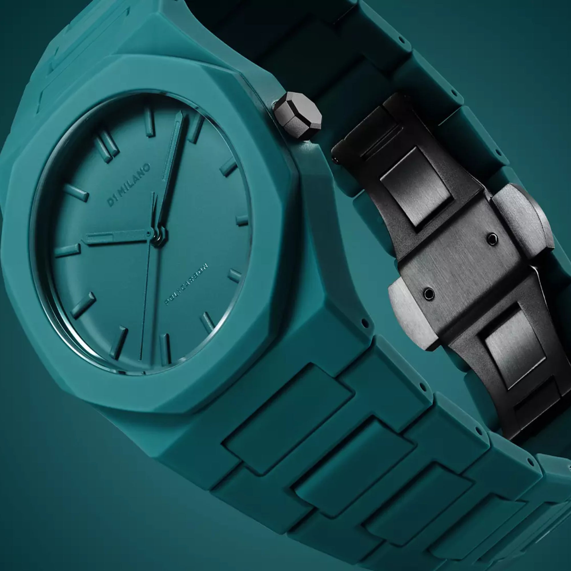 D1 Milano Watch for Men and Women, Quartz Movement, Petrol Green Dial - ML-0335