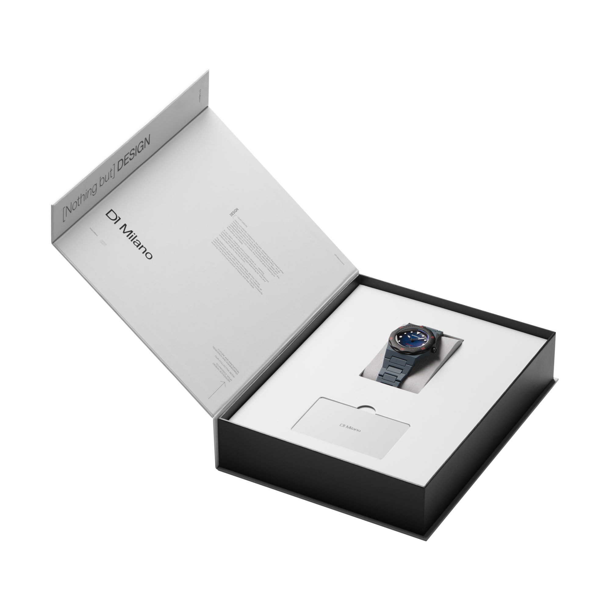 ساعة دي وان ميلانو الرجالية بحركة كوارتز ومينا أزرق ML-0417