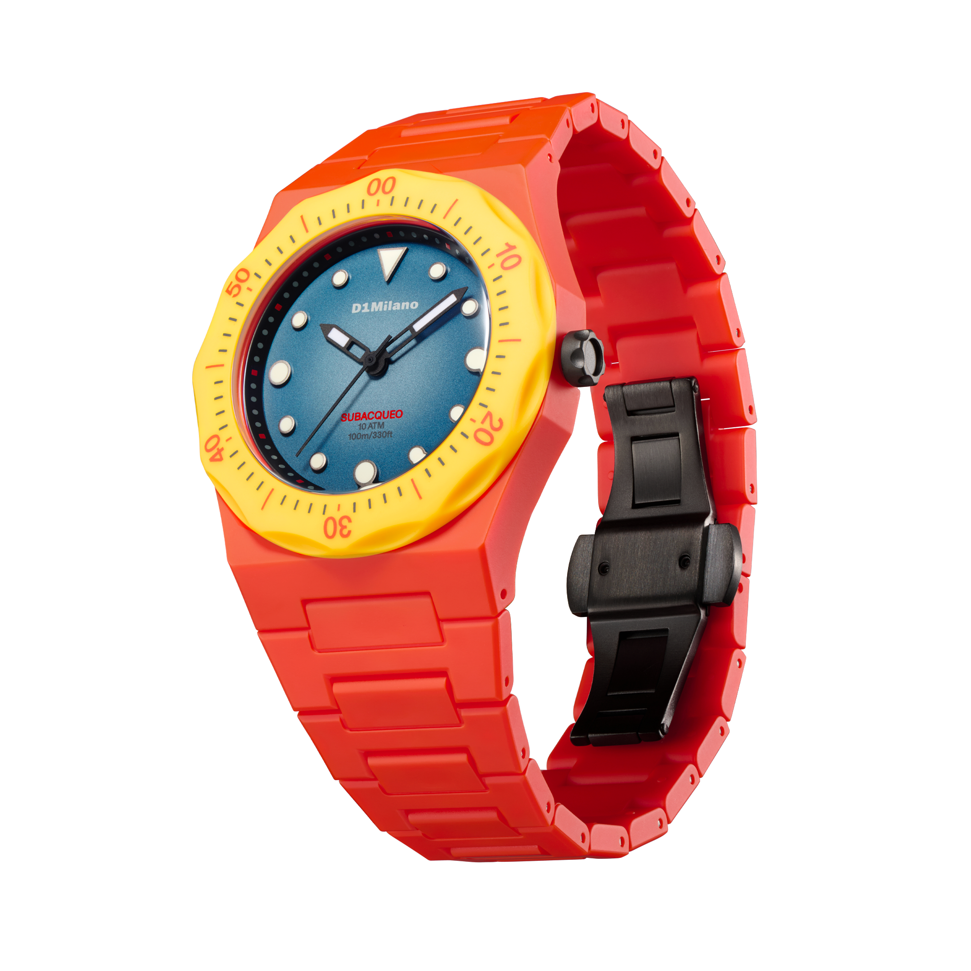 ساعة دي وان ميلانو الرجالية بحركة كوارتز ومينا أزرق ML-0420