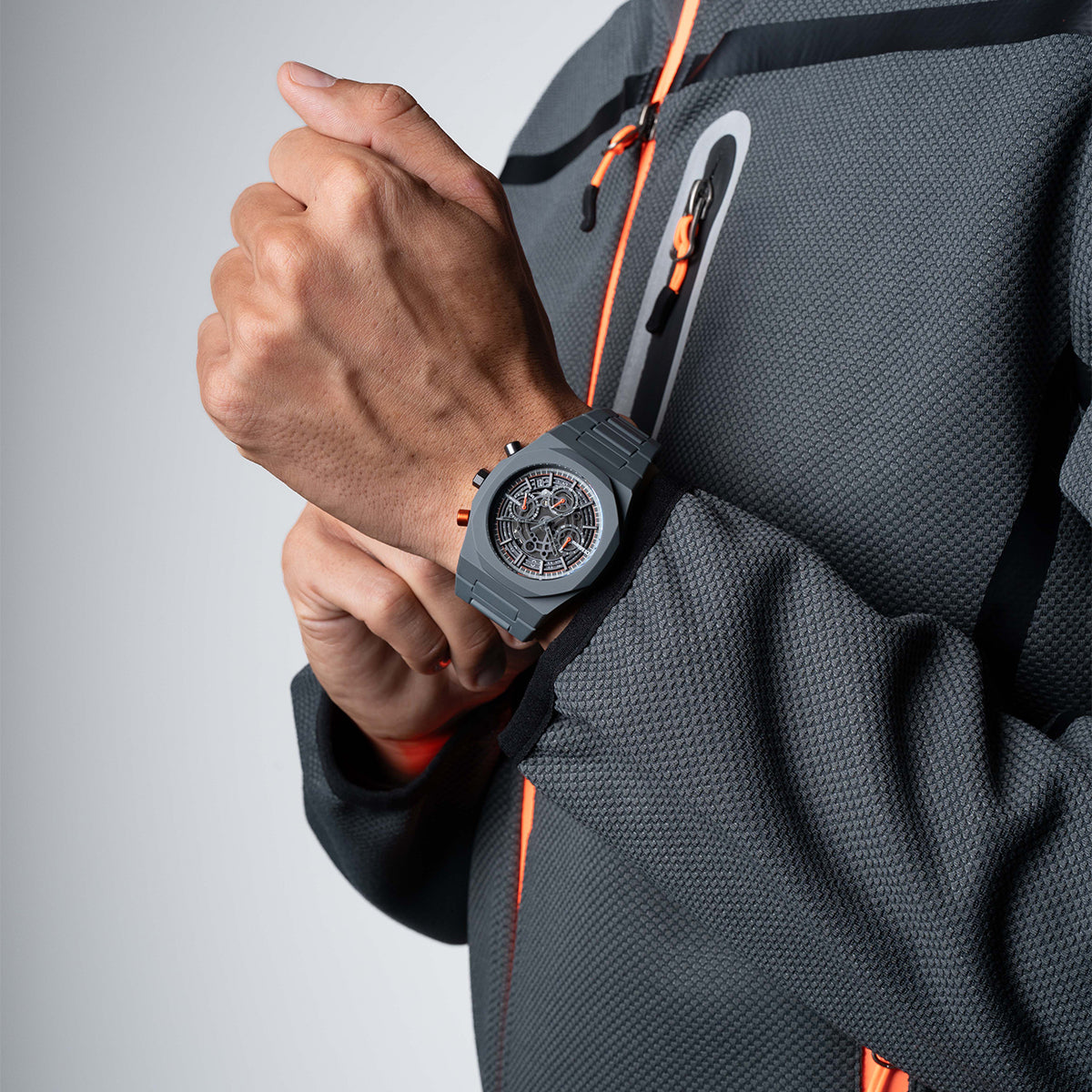 D1 Milano Men's Polychrono Quartz Watch with Grey Dial - ML-0395