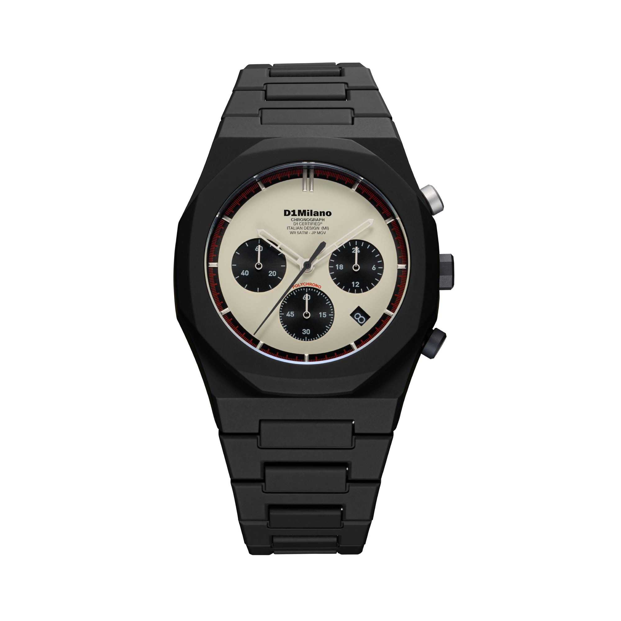 ساعة دي وان ميلانو الرجالية بحركة كوارتز ومينا تاوب مطفي مع أسود ML-0423