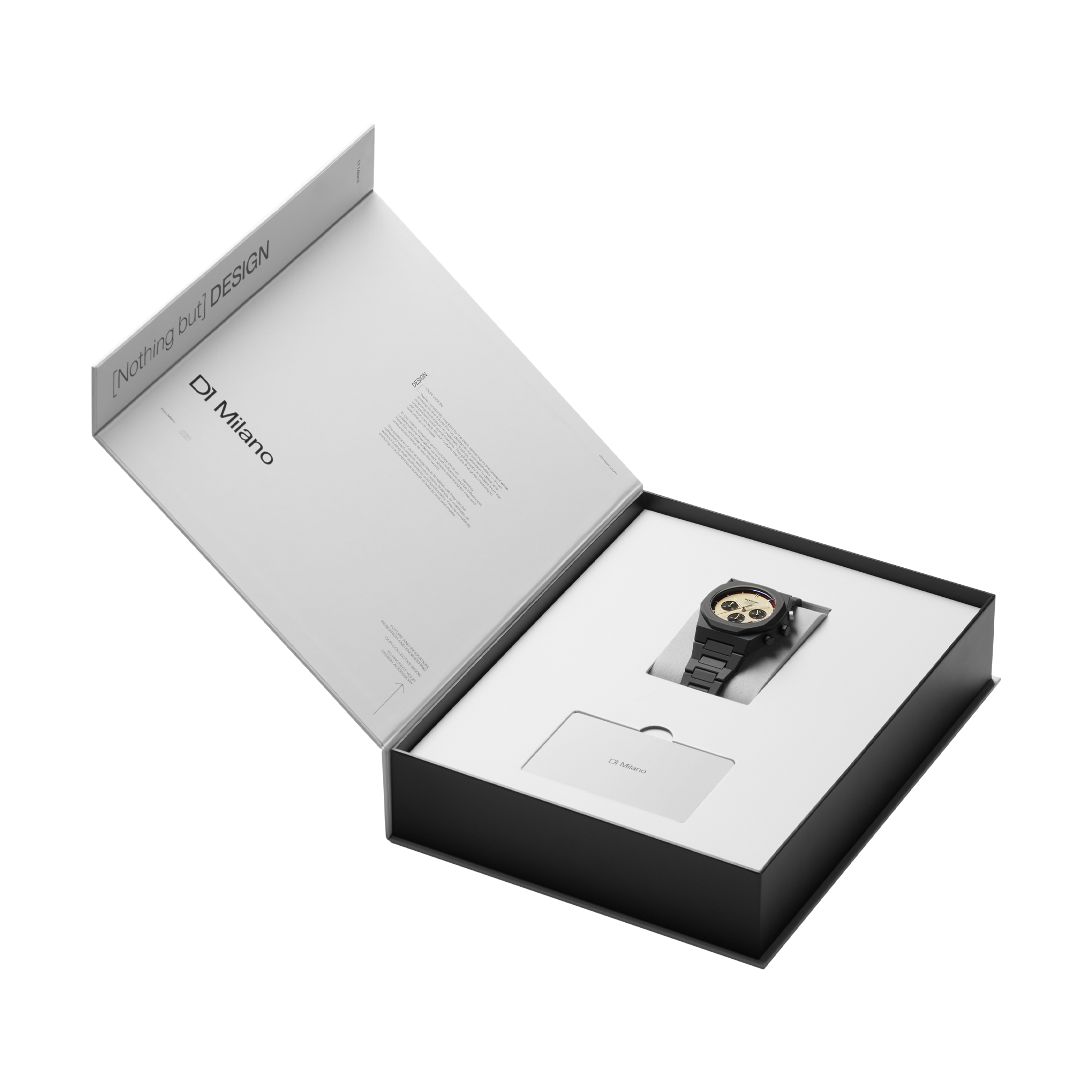 ساعة دي وان ميلانو الرجالية بحركة كوارتز ومينا تاوب مطفي مع أسود ML-0423