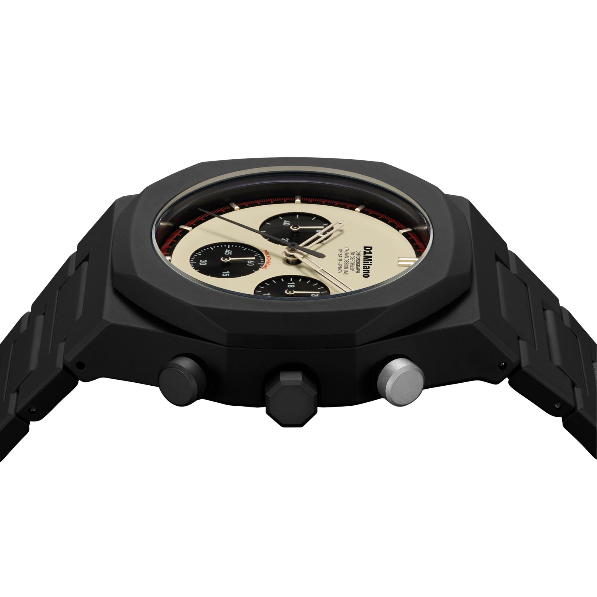 ساعة دي وان ميلانو الرجالية بحركة كوارتز ومينا تاوب مطفي مع أسود ML-0423