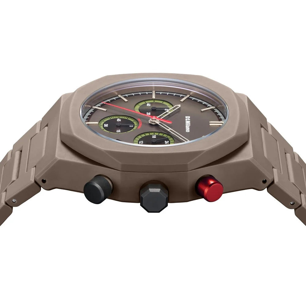 ساعة دي وان ميلانو Polychrono Brown Phantom الرجالية كوارتز - ML-0443