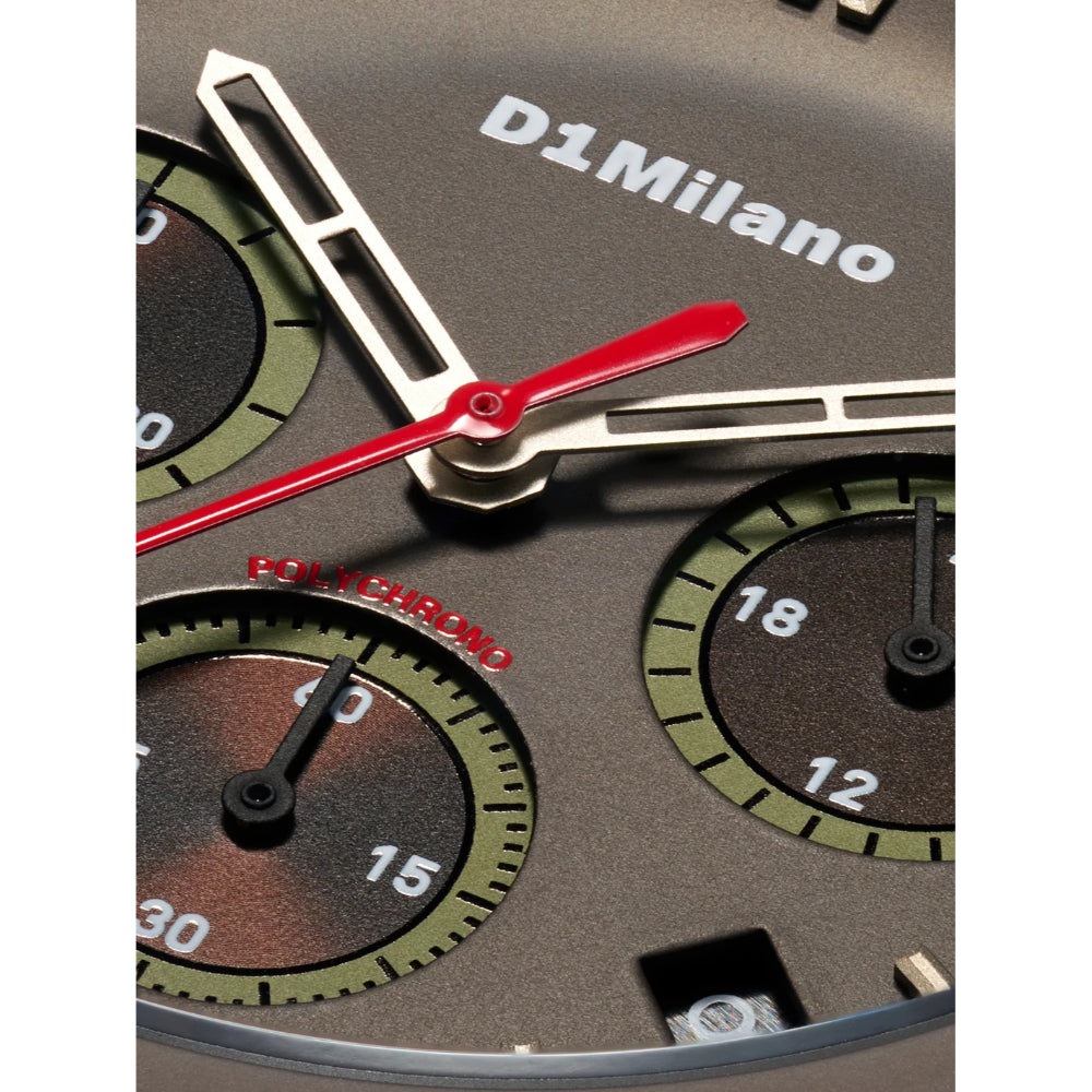 ساعة دي وان ميلانو Polychrono Brown Phantom الرجالية كوارتز - ML-0443