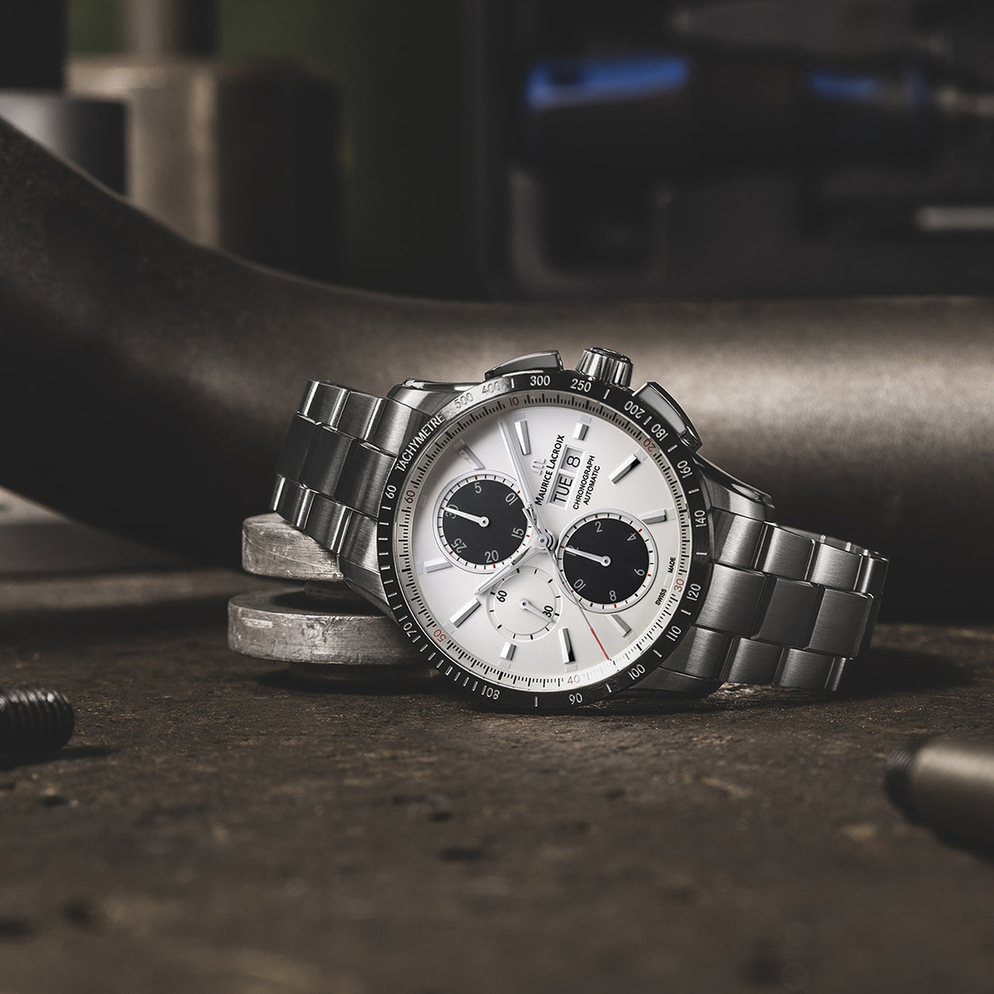 Maurice Lacroix Black Diver Pontus S Diver With Silver Dial MLC-0042