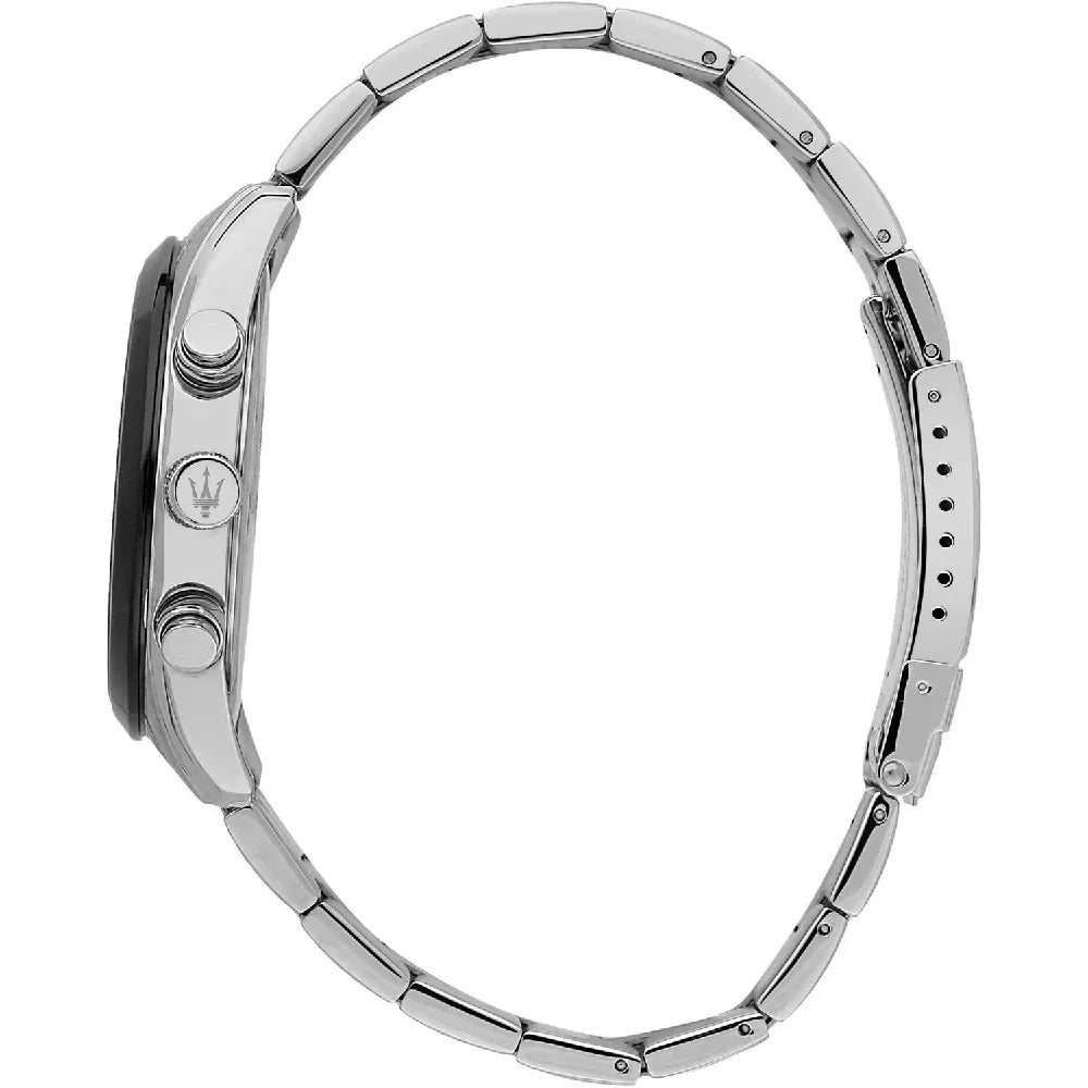 ساعة مازيراتي الرجالية وبحركة كوارتز كرونوغراف بمينا أبيض MAS-0050