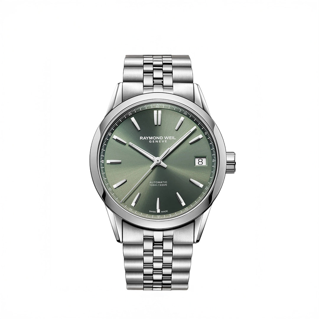 ساعة ريموند ويل فريلانسير أوتوماتيكية بمينا أخضر RW-0377