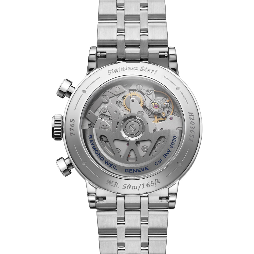 ساعة ريموند ويل ميليزيم تراي كومباكس كرونوغراف أوتوماتيكية بمينا رمادي RW-0386