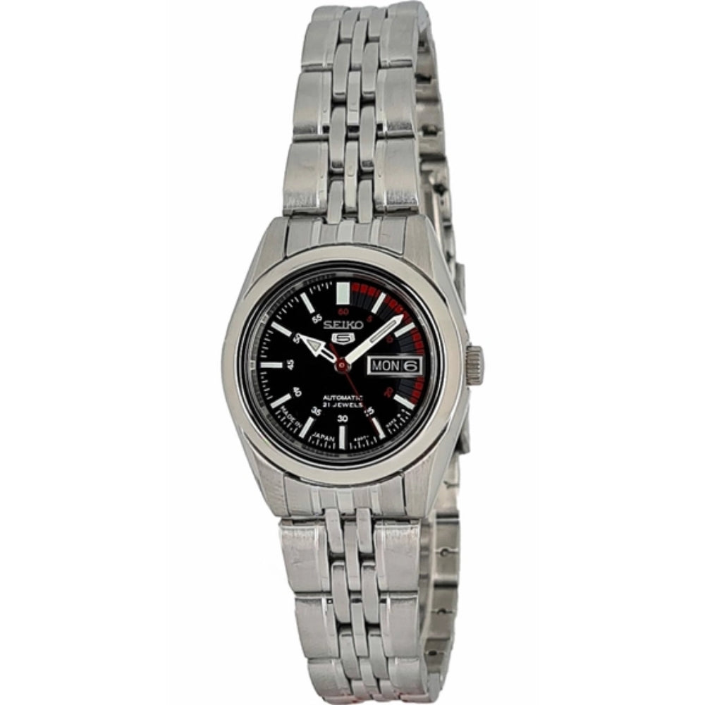 ساعة سيكو أوتوماتيكية تناظرية للنساء بميناء أسود – SEIKO-0073