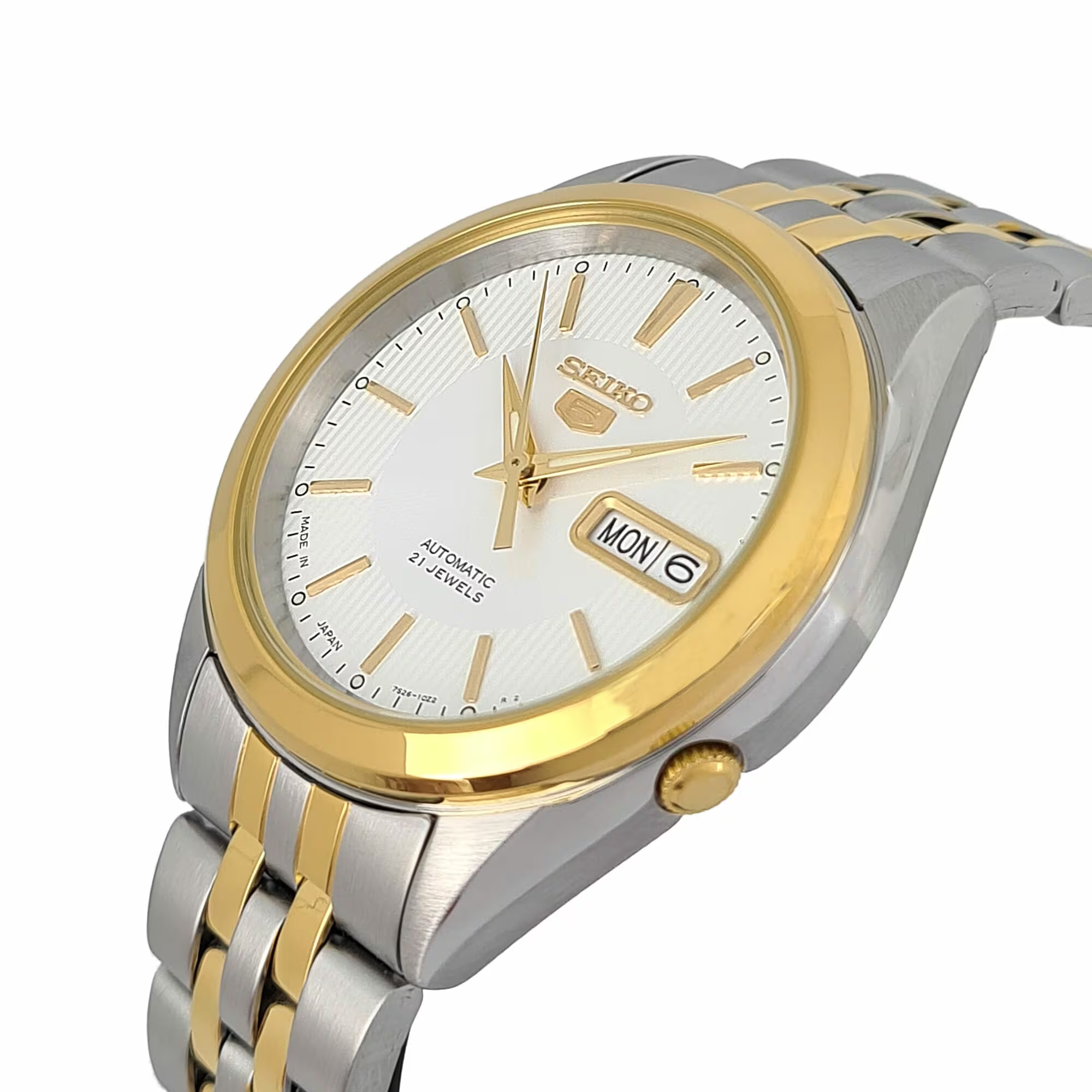 ساعة سيكو 5 للرجال أوتوماتيكية ميناء أبيض SEIKO-0020