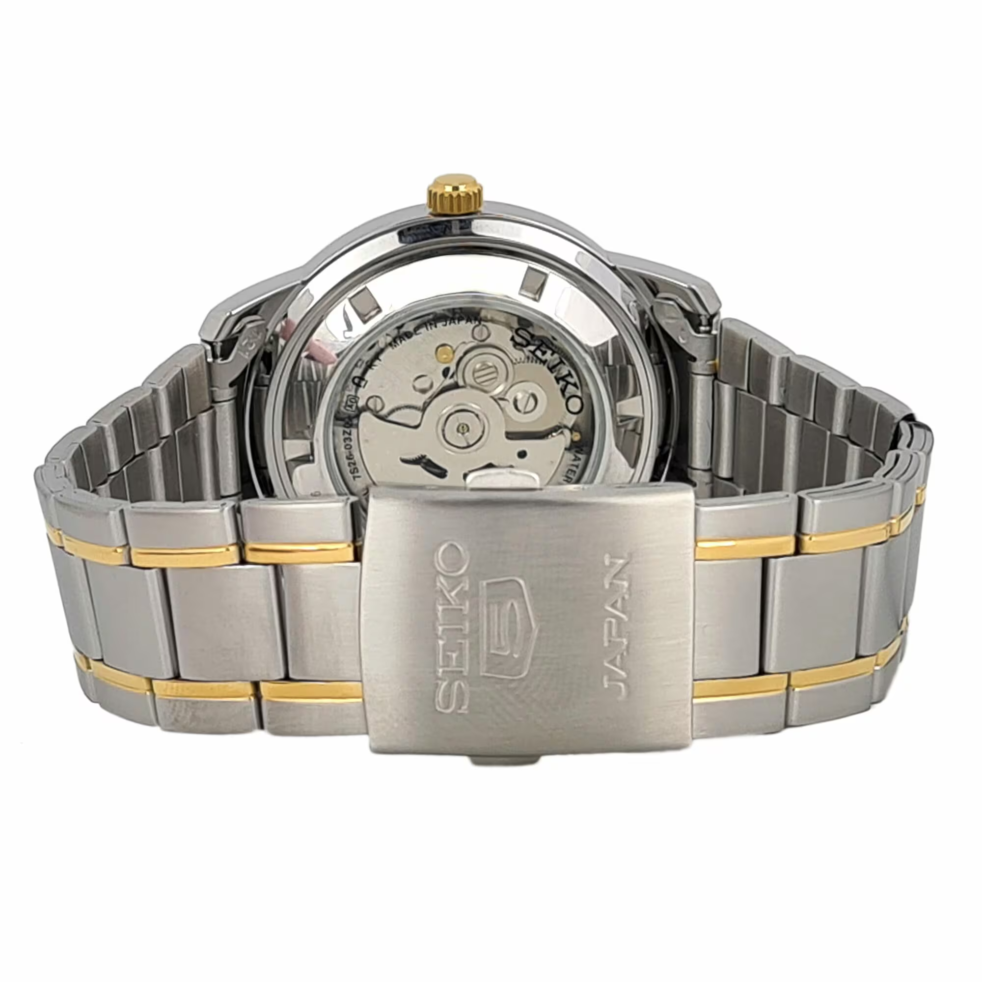 ساعة سيكو للرجال بمينا عربي باللون الابيض SEIKO-0027