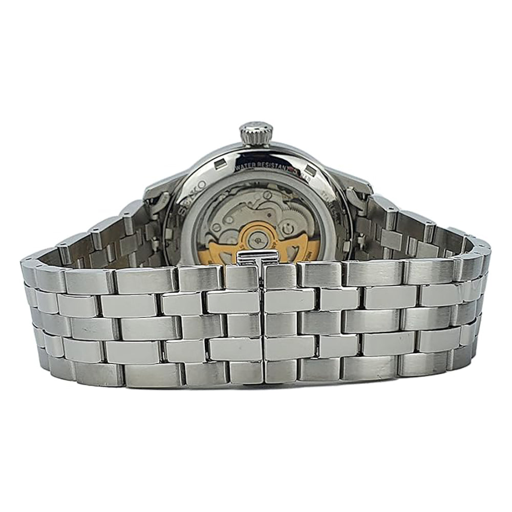 ساعة سيكو بريساج للرجال أوتوماتيكية ميناء باللون الابيض - SEIKO-0002