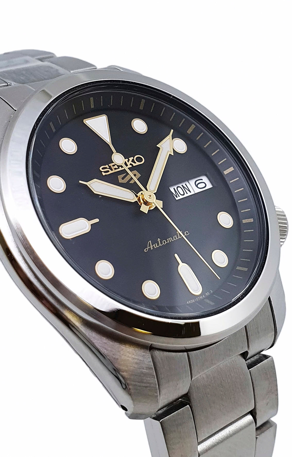 ساعة سيكو سبورت 5 فيسليفت للرجال أوتوماتيكية ميناء باللون الاسود SEIKO-0047