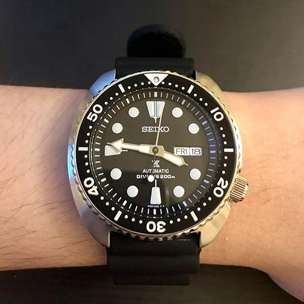 ساعة سيكو بروسبكس تيرتل للرجال ميناء باللون الاسود - SEIKO-0004