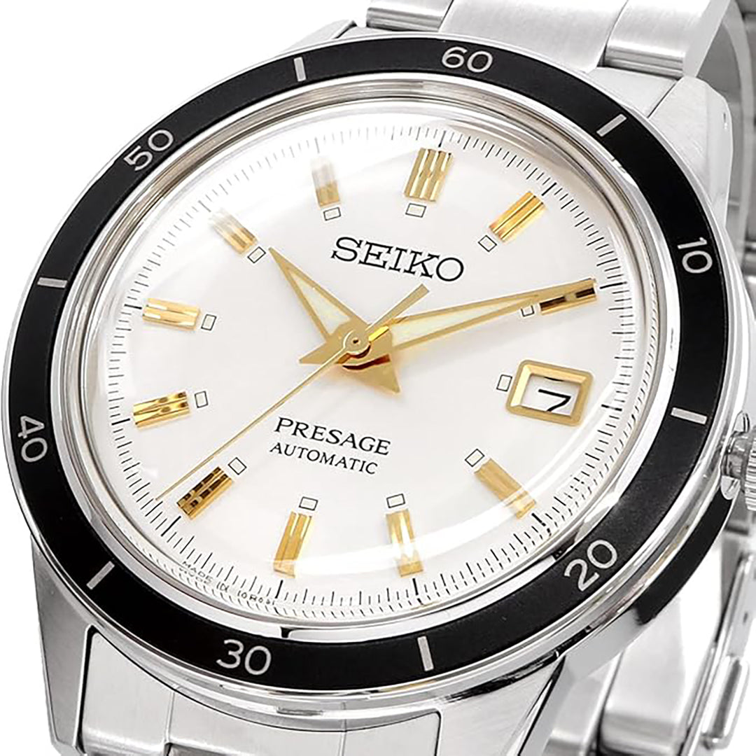 Seiko Men's Automatic Analog Watch with White Dial - SEIKO-0087