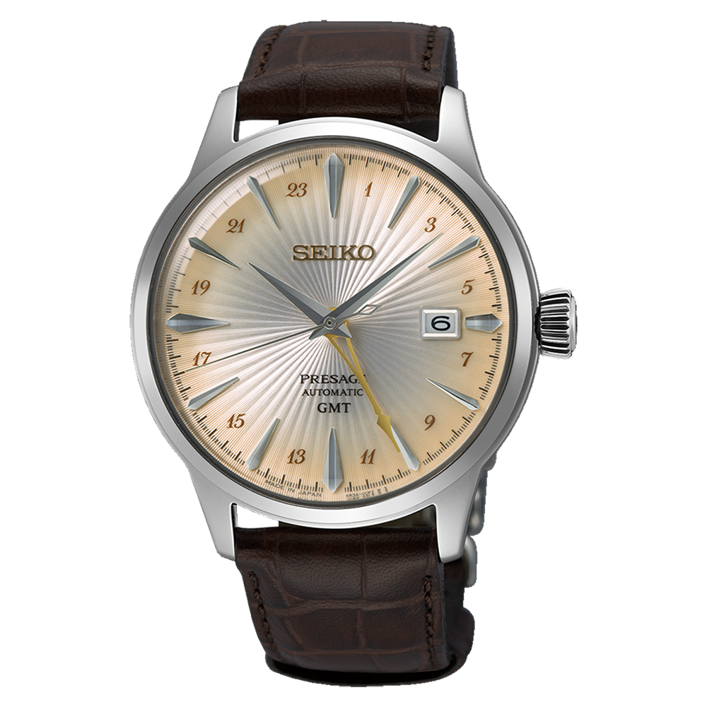 ساعة سيكو للرجال ميناء باللون البني SEIKO-0010