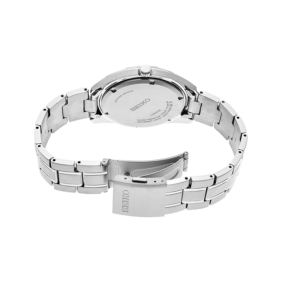 Seiko Men's Analog Quartz Watch with Black Dial - SEIKO-0080