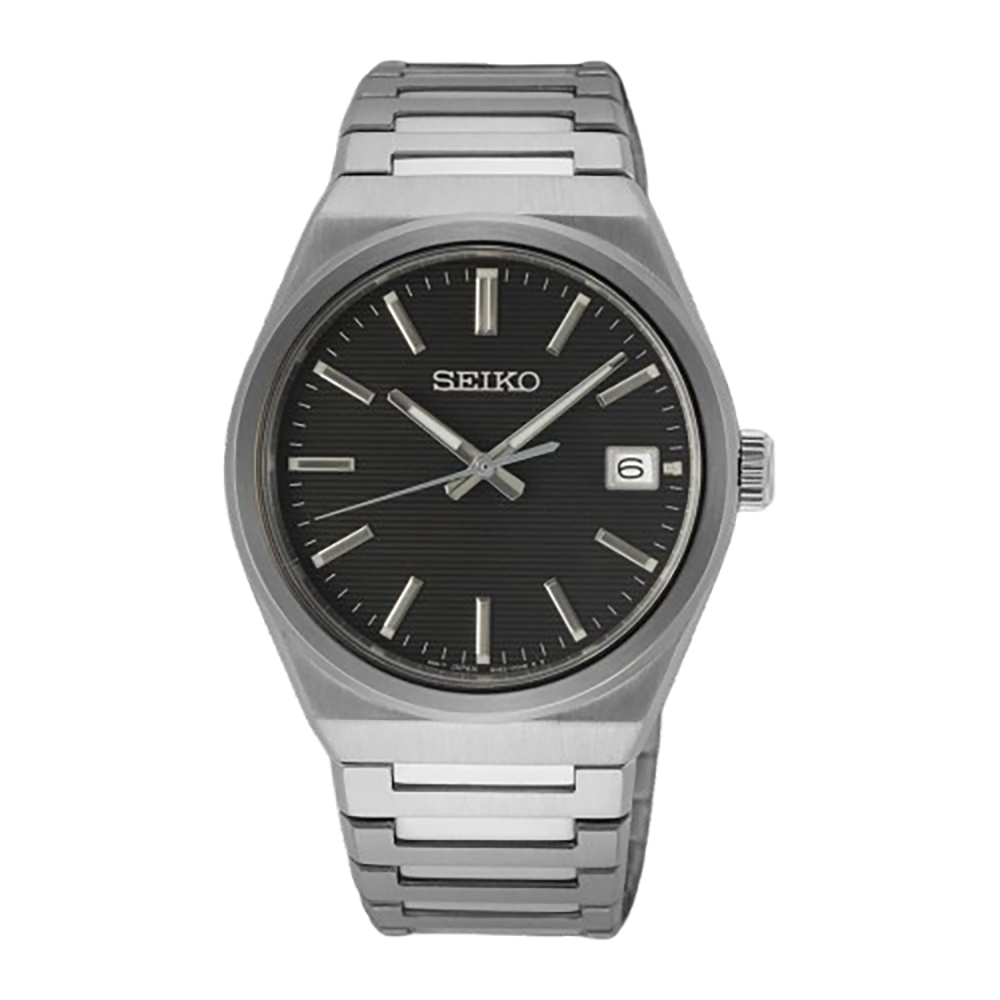ساعة سيكو كوارتز للرجال بميناء أسود SEIKO-0066