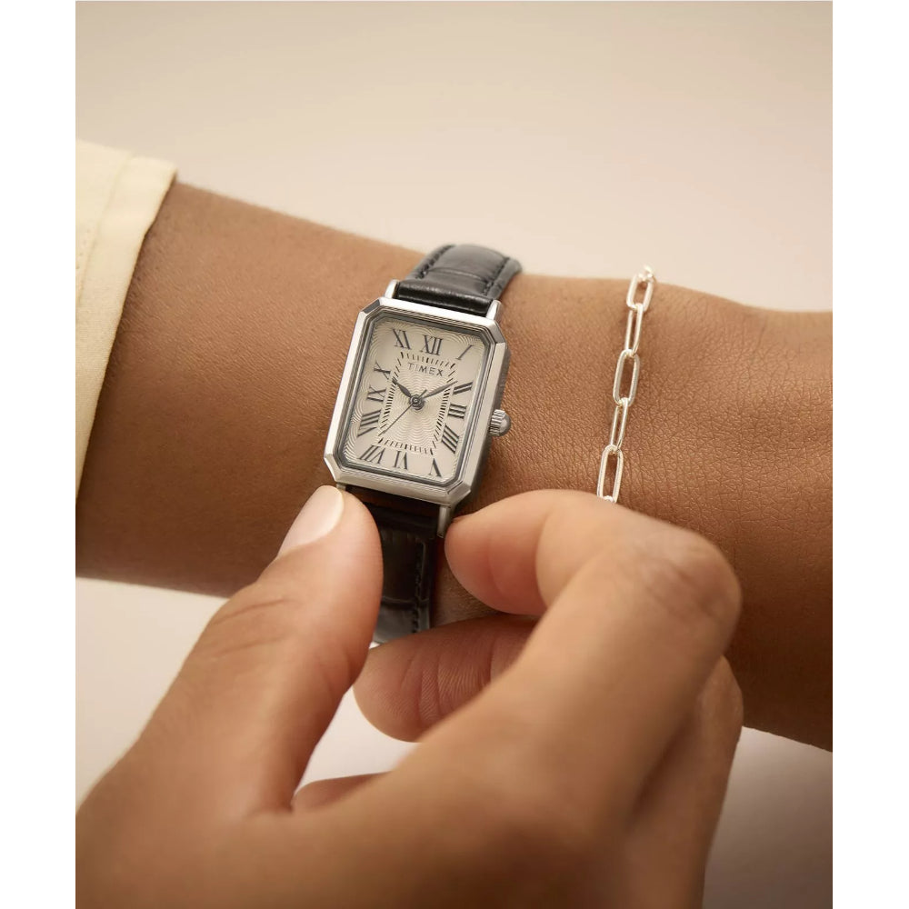 Timex Women's Dress Watch with Quartz Movement and White Dial - TMX-0033