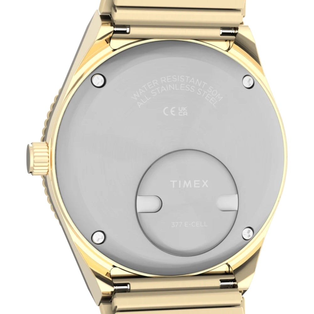 Timex Q NASA Women's Watch with Quartz Movement and Gold Dial – TMX-0048