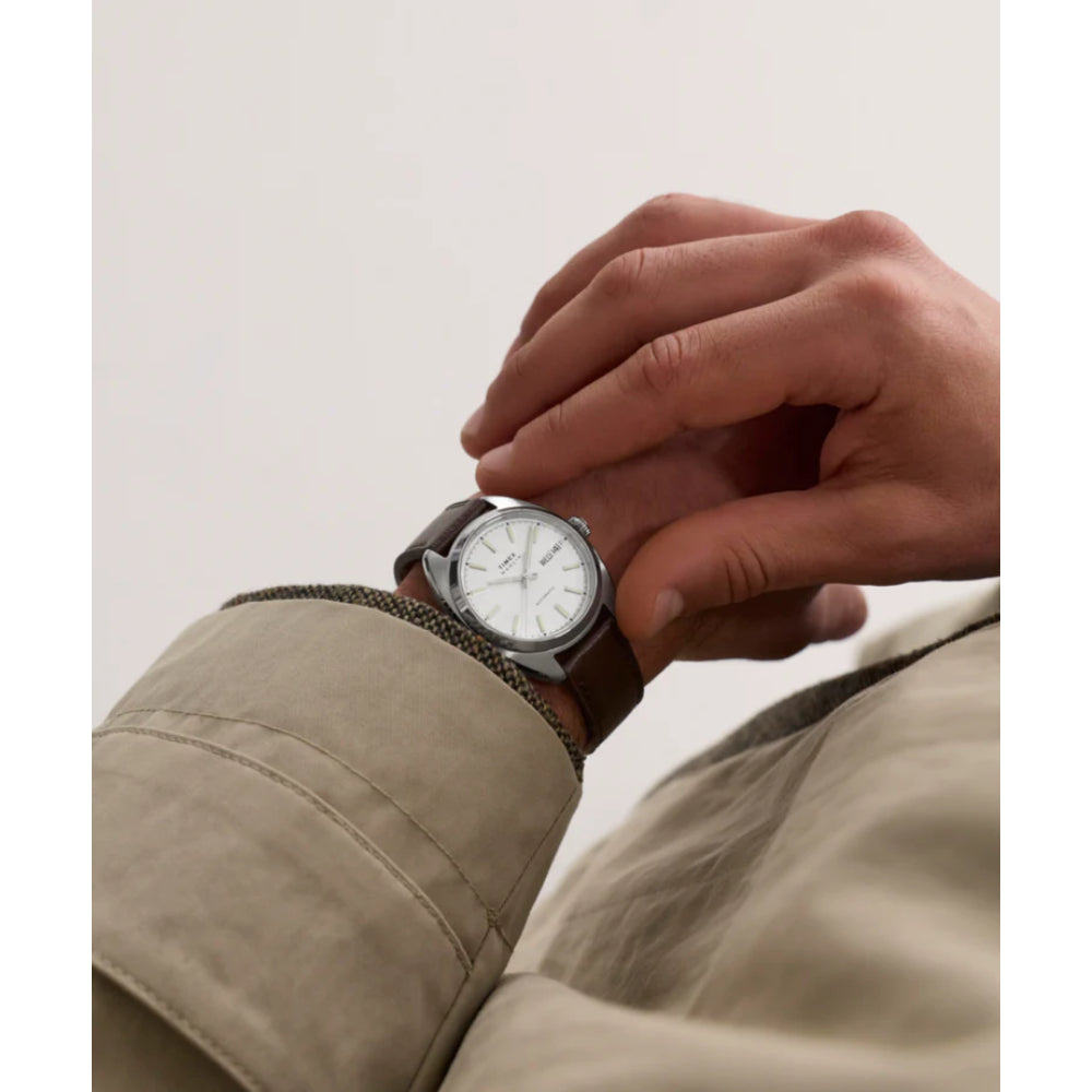 Men's Timex Marlin Automatic Watch with Automatic Movement and Silver Dial – TMX-0054