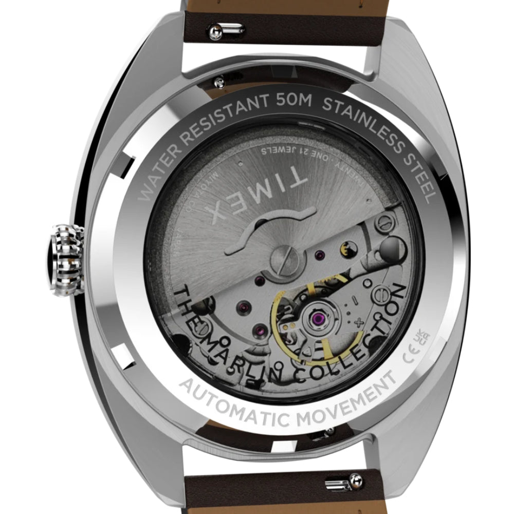 Men's Timex Marlin Automatic Watch with Automatic Movement and Silver Dial – TMX-0054