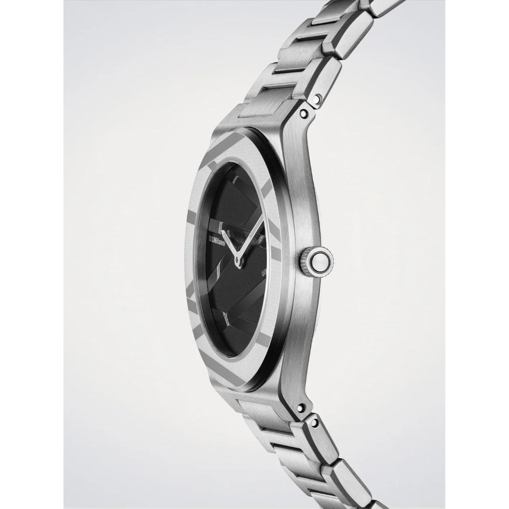 ساعة دي وان ميلانو Ultra Thin Onyx Inlay النسائية كوارتز - ML-0444