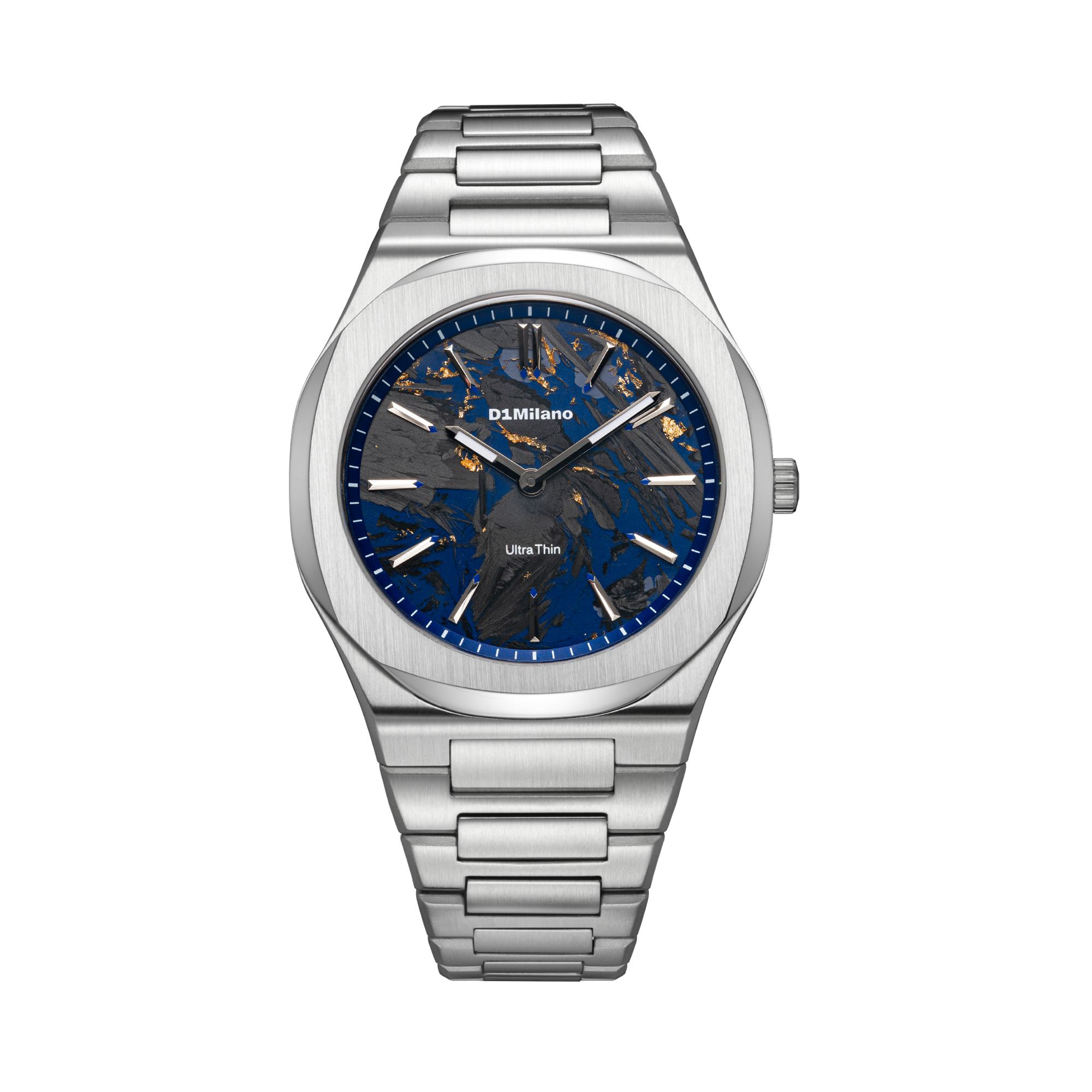 ساعة دي وان ميلانو الرجالية بحركة كوارتز ومينا أزرق من ألياف الكربون ML-0424