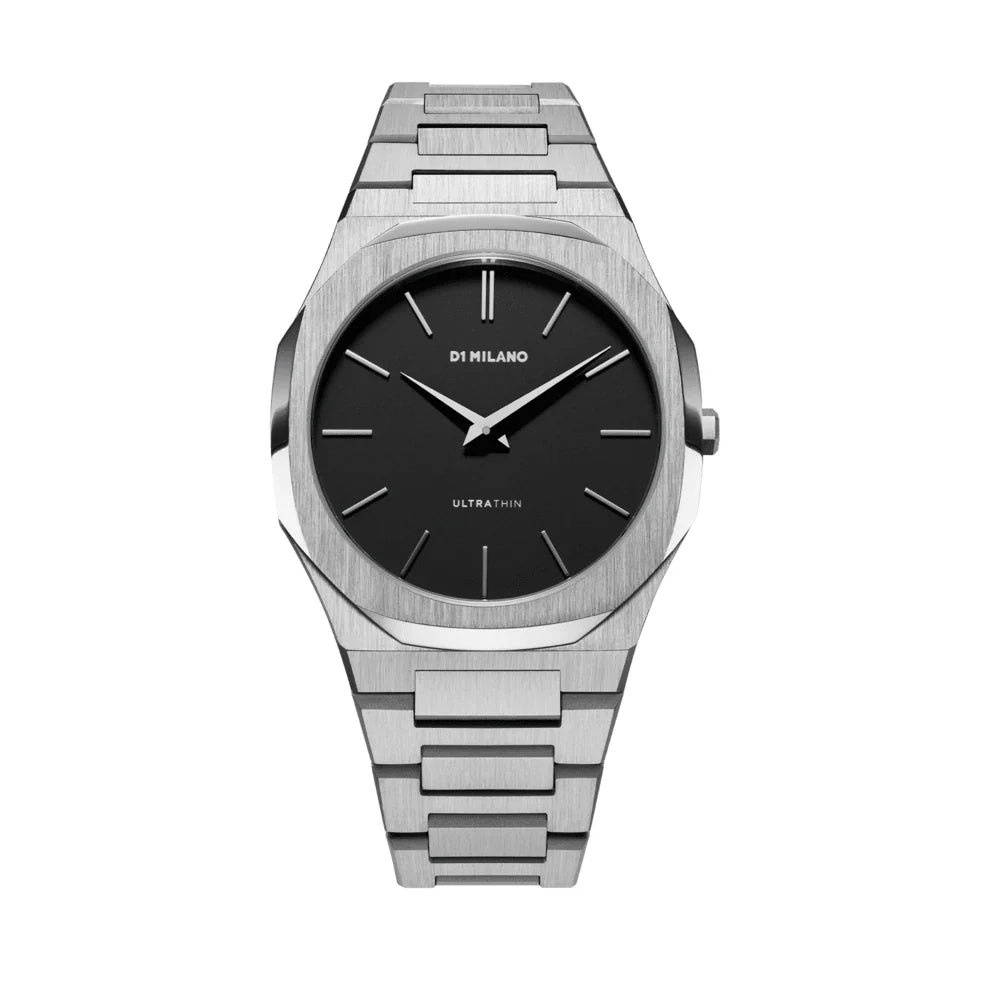 D1 Milano Men's Ultra-Thin Watch with Quartz Movement and Black Dial - ML-0367
