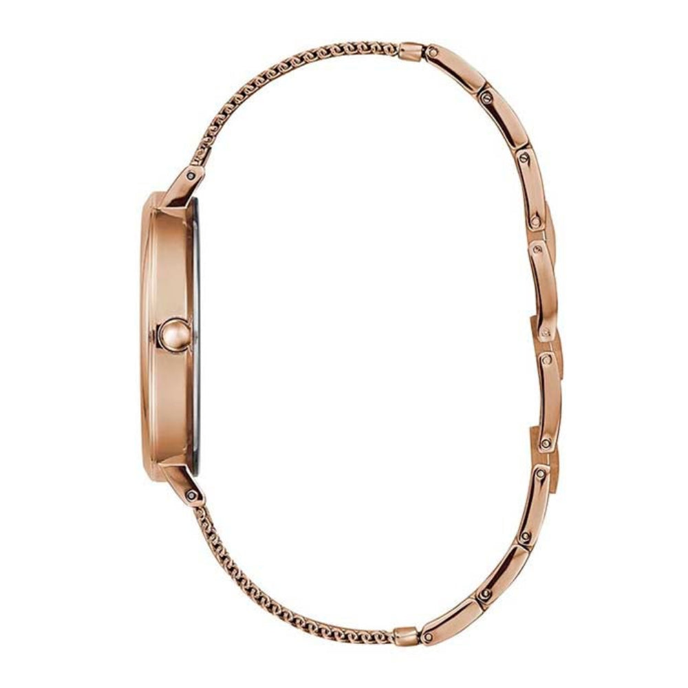 ساعة جيس النسائية بحركة كوارتز ولون مينا فضي - GW-0125