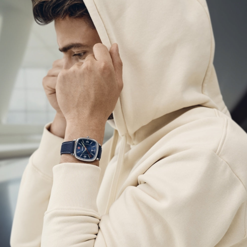 Wenger Men's Quartz Watch, Blue Dial - WNG-0102