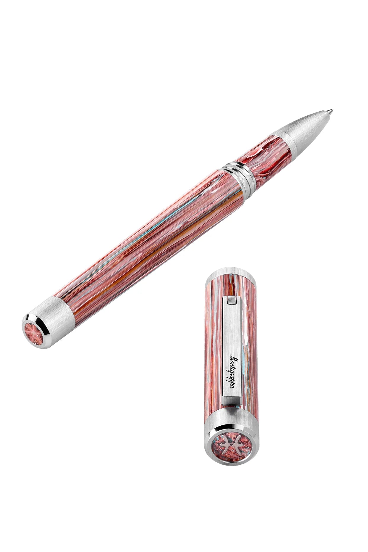 Montegrappa Zero Zodiac Pisces Rollerball Pen - Palladium - MGPN-0062