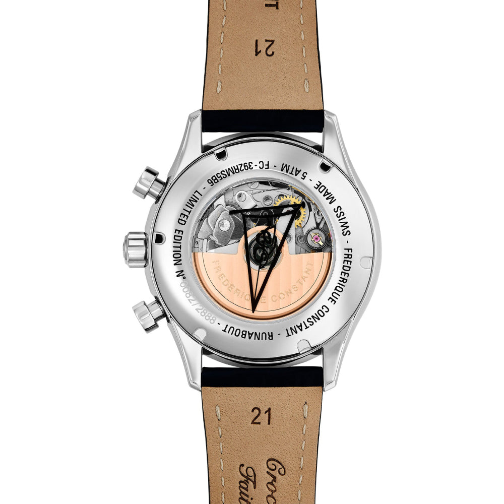 ساعة فريدريك كونستانت الرجالية بحركة أوتوماتيكية ولون مينا فضي - FC-0157+BOAT