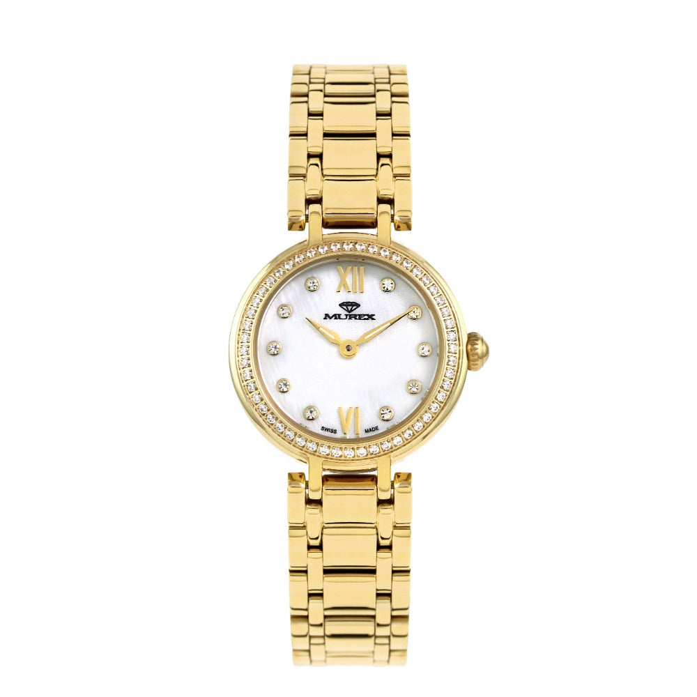 ساعة موريكس النسائية بحركة كوارتز ولون مينا صدفي - MUR-0161