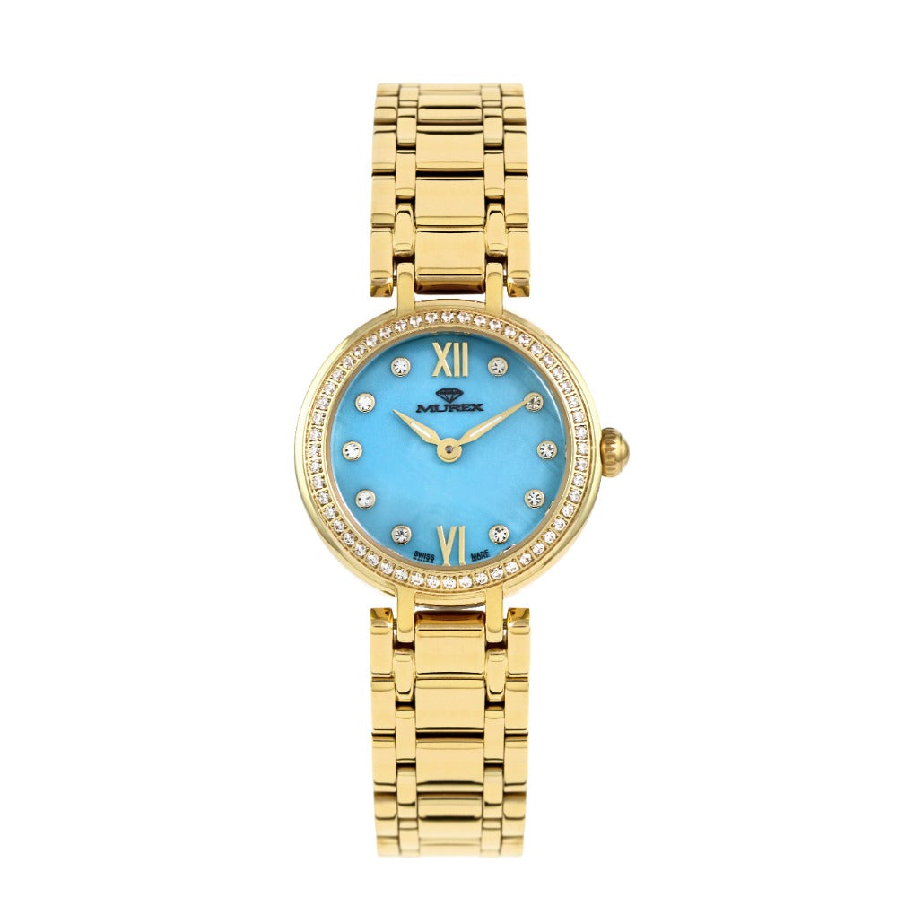 ساعة موريكس النسائية بحركة كوارتز ولون مينا أزرق فاتح - MUR-0159