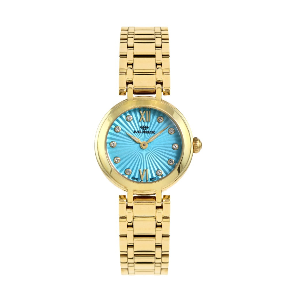 ساعة موريكس النسائية بحركة كوارتز ولون مينا أزرق فاتح - MUR-0157