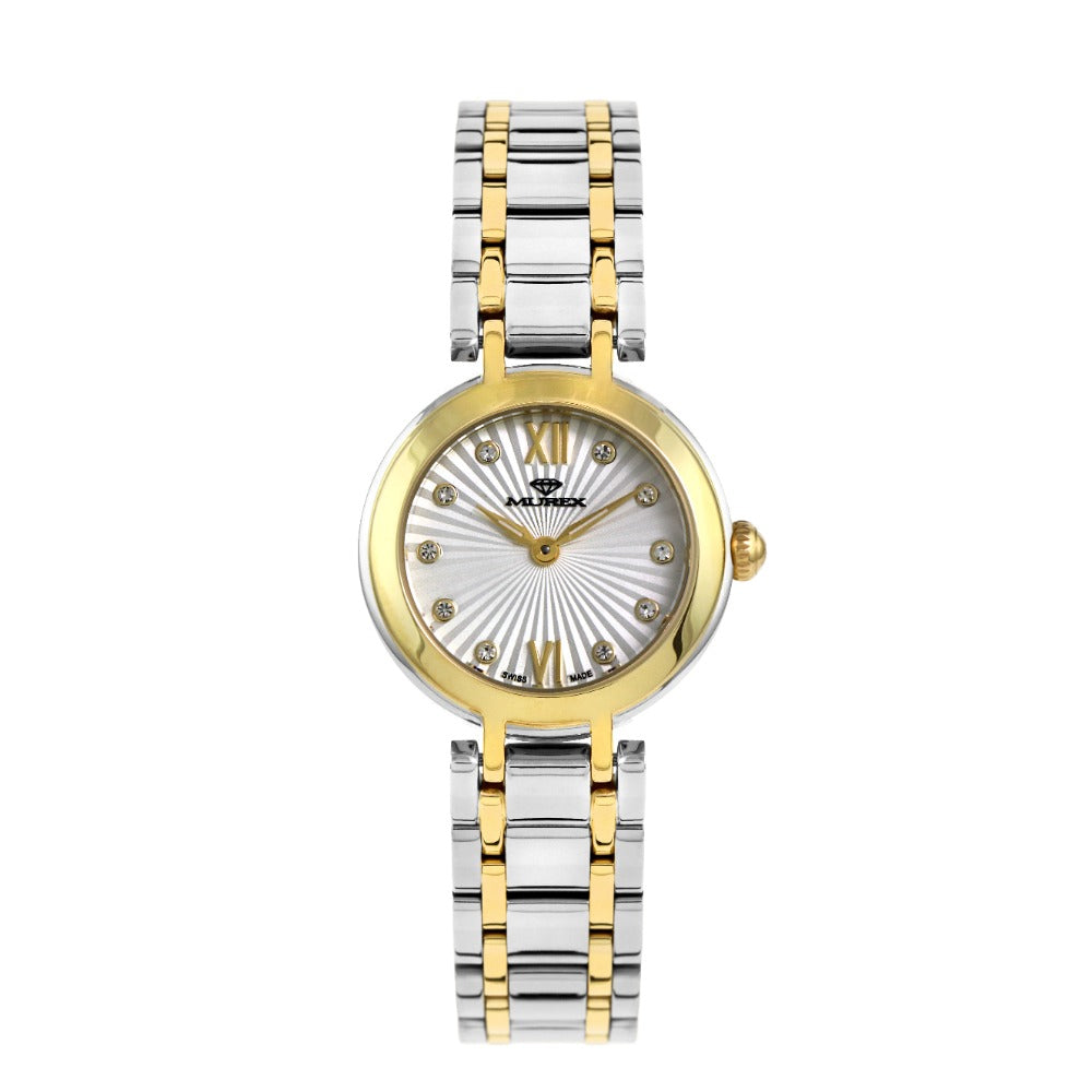 ساعة موريكس النسائية بحركة كوارتز ولون مينا أبيض - MUR-0156