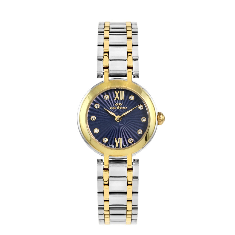 ساعة موريكس النسائية بحركة كوارتز ولون مينا أزرق - MUR-0154