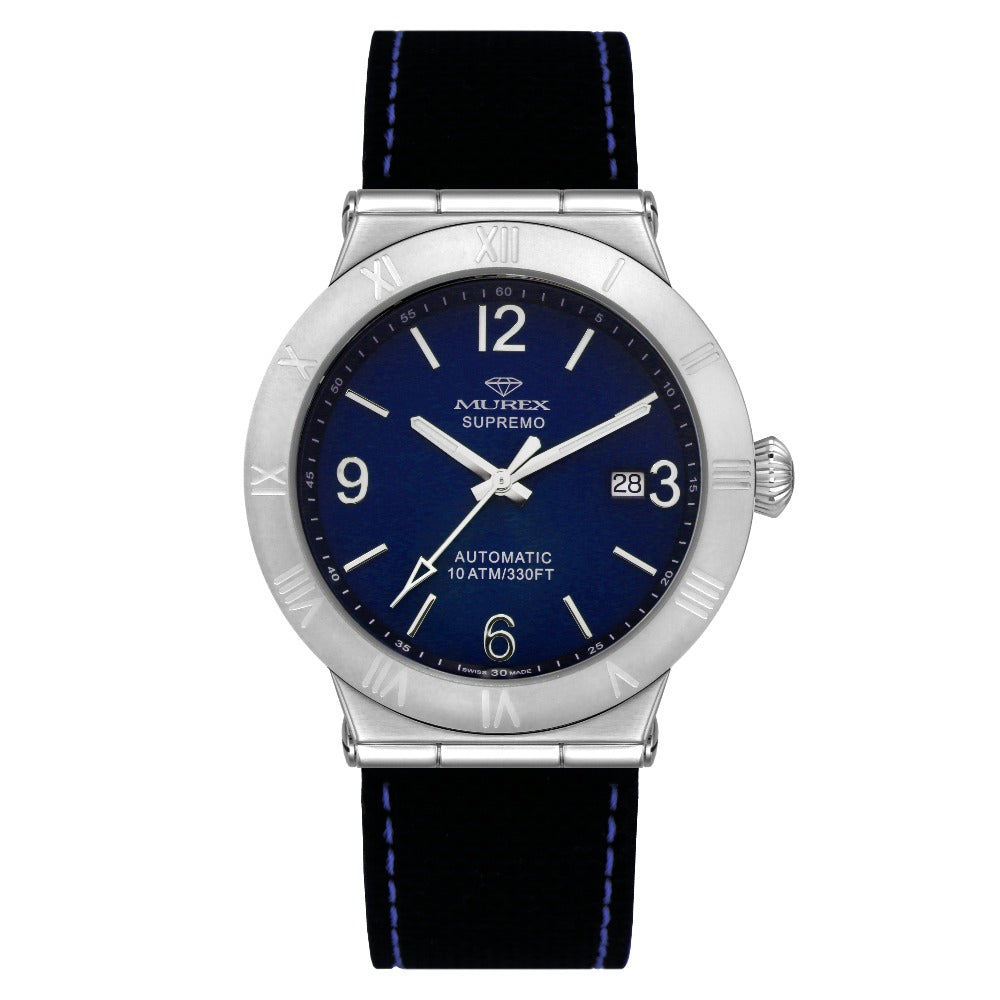 ساعة موريكس الرجالية بحركة أوتوماتيكية ولون مينا أزرق - MUR-0119