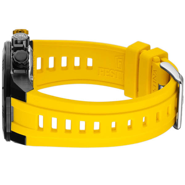 ساعة فيستينا الرجالية بحركة كوارتز ولون مينا أسود - f20450/1